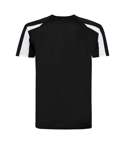 AWDis Cool Mens Contrast Moisture Wicking T-Shirt (Jet Black/Arctic White) - UTPC5918