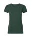 Womens/ladies short-sleeved t-shirt bottle green Russell