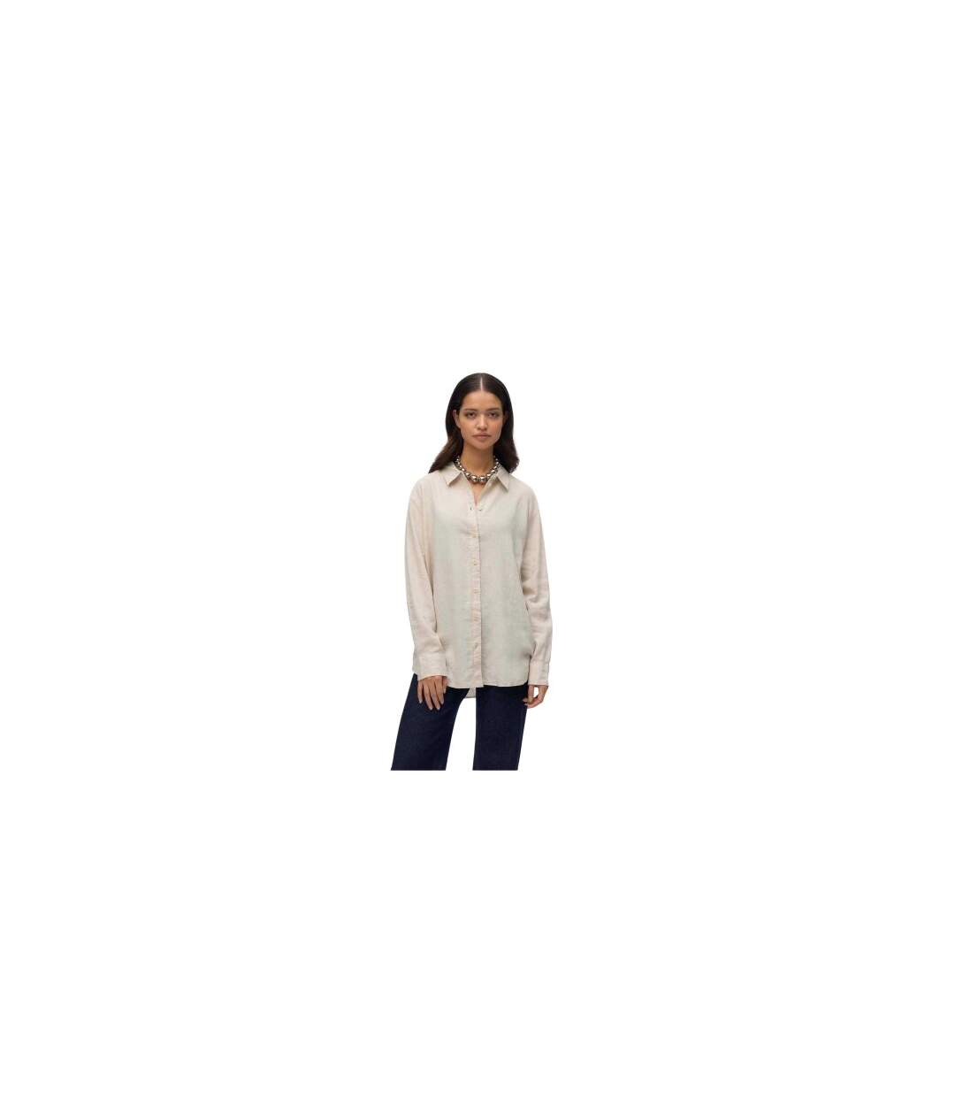 Chemise Femme Beige Pâle Vero Moda-1