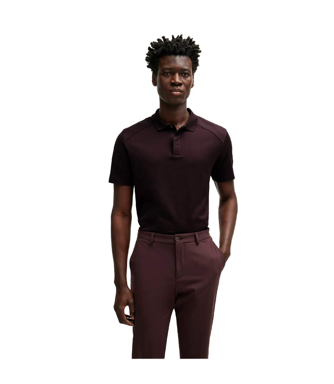 Mens Parlay Polo Shirt Red Boss-4