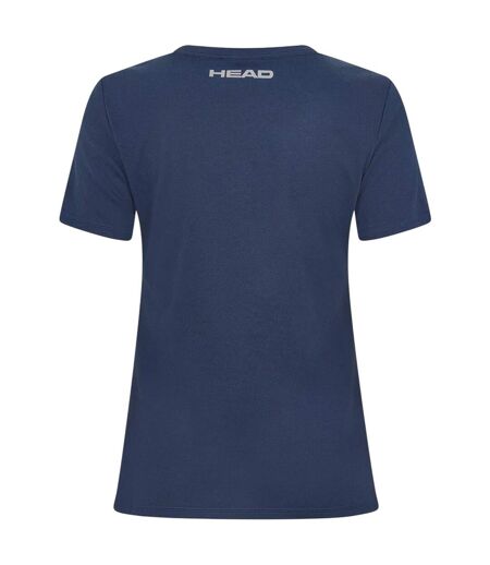 Womens/ladies Club Lara Graphic Print T-shirt Navy Head