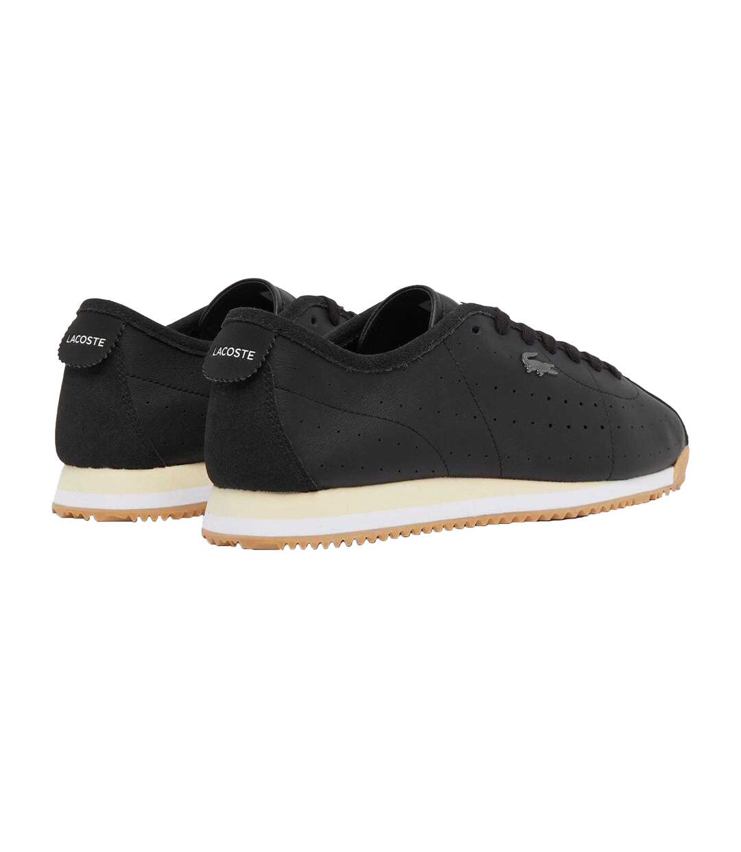 Mens Club Leather Low Trainers Black Lacoste-2
