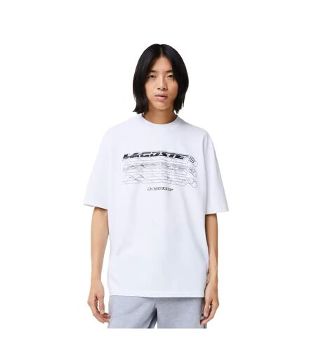 Mens Organic Cotton Loose Fit T-shirt White Lacoste