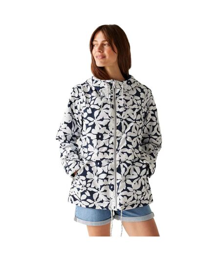 Womens/ladies Bayletta Ii Floral Waterproof Jacket Navy White Regatta