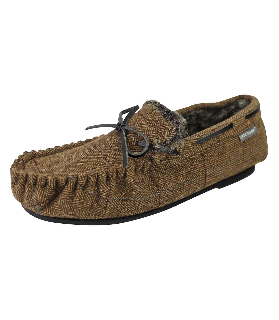 Pantoufles mocassins rembourrées en mousse à mémoire de forme pour hommes-3
