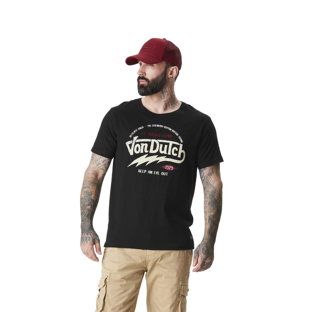 T-shirt homme col rond coton slub avec Logo Keep Vondutch-1