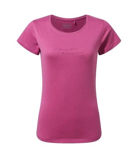 Craghoppers - T-shirt MIRI - Femme (Rose foncé) - UTCG1495