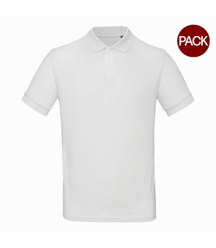 Pack of 2  Mens inspire polo  white B&C