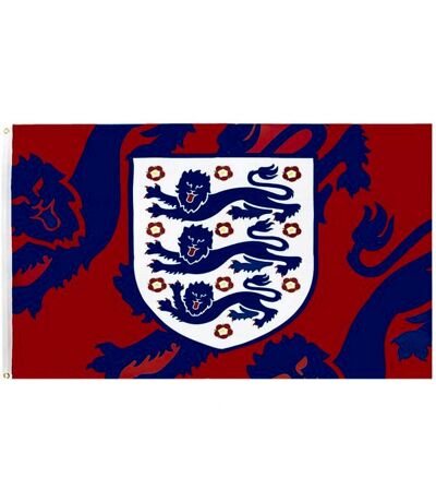 England FA Crest Flag (Red/Royal Blue/White) (One Size)