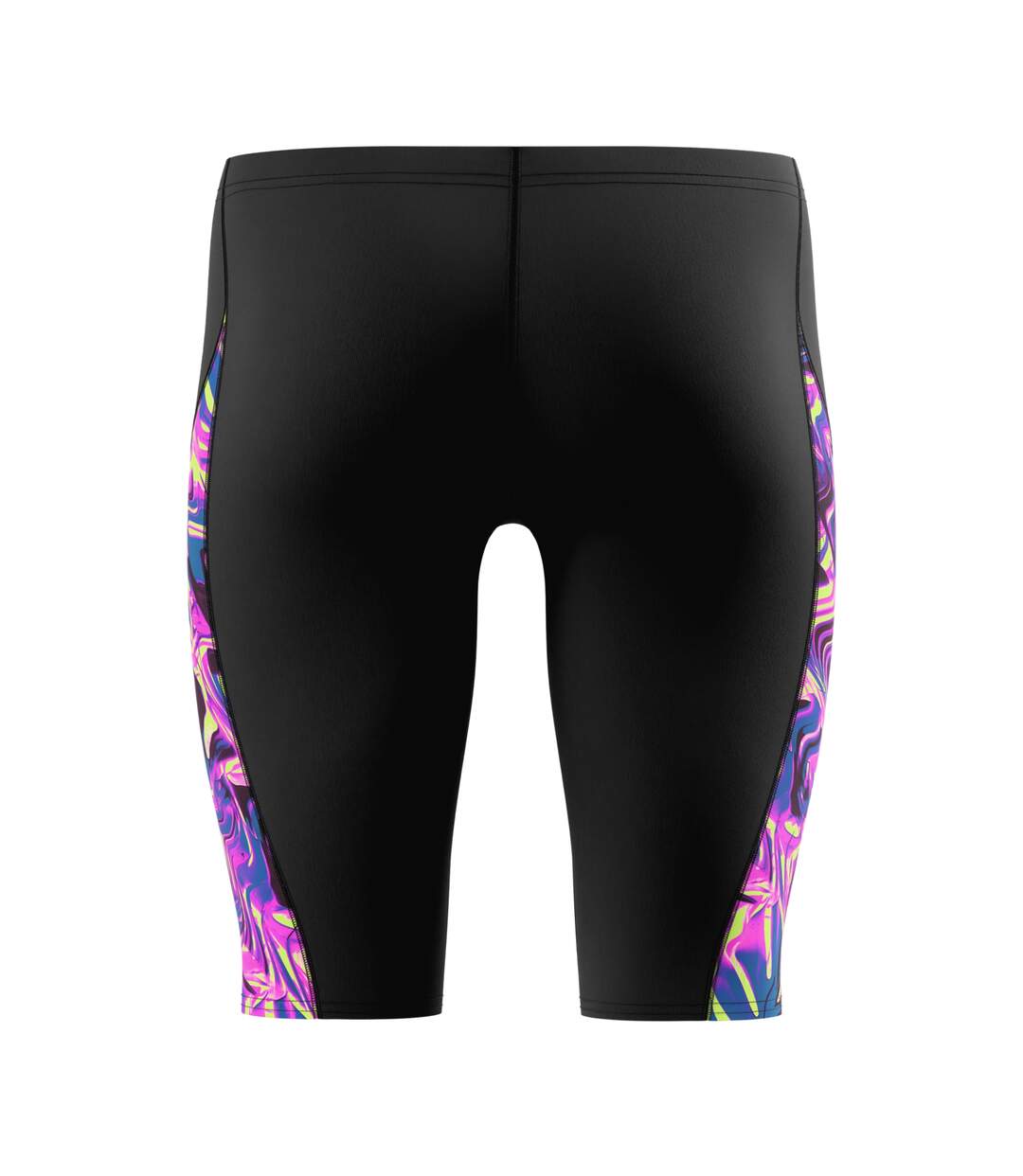 Mens Spliced Abstract Endurance+ Jammer Shorts Black Pink Speedo-2