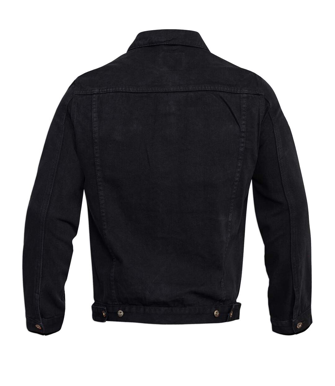 Duke Mens Western Trucker Style Denim Jacket (Black) - UTDC102-2