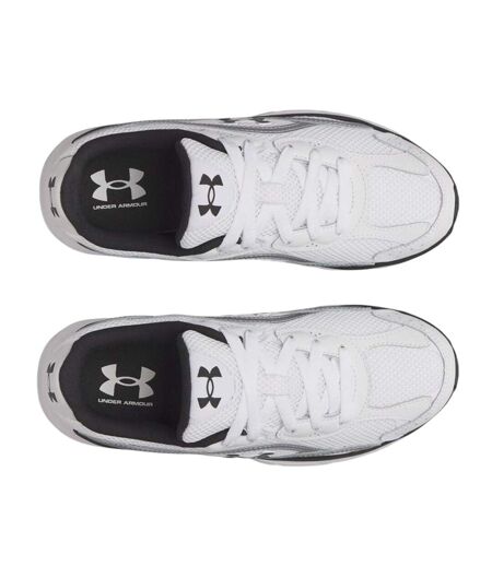 Womens/ladies Performance Tech Trainers White Silver Under Armour