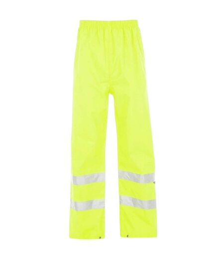 Mens Hi-vis Waterproof Trousers Yellow Dunlop