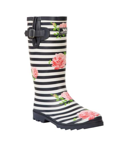 Bottes De Pluie Elena Femme Bleu Marine Blanc Rose Trespass