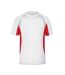 T-shirt Course À Pied Homme Blanc Rouge James And Nicholson-1