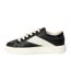 Mens Leather Low Cut Trainers Black Off White Belier-3