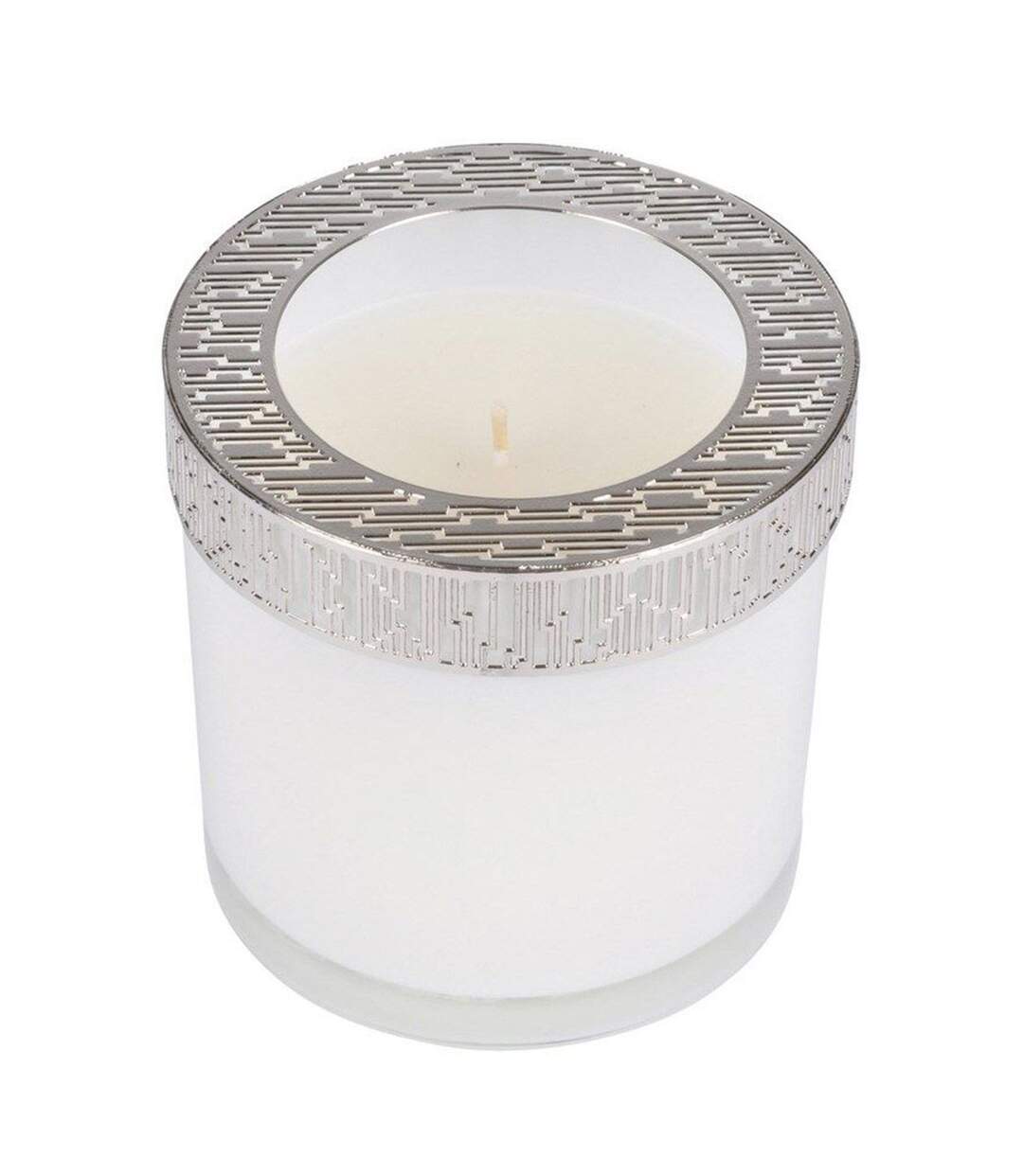 Bougie Verrine Parfumée Élégant 10cm Blanc-1