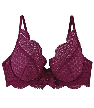 Soutien-gorge corbeille bordeaux Valentine