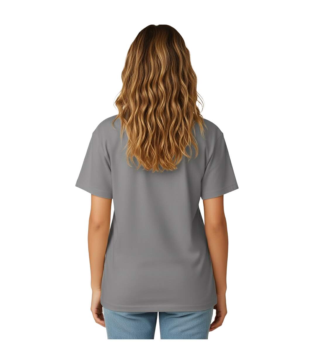 Womens/ladies Combed Cotton Oversized T-shirt Charcoal Casual Classics-2