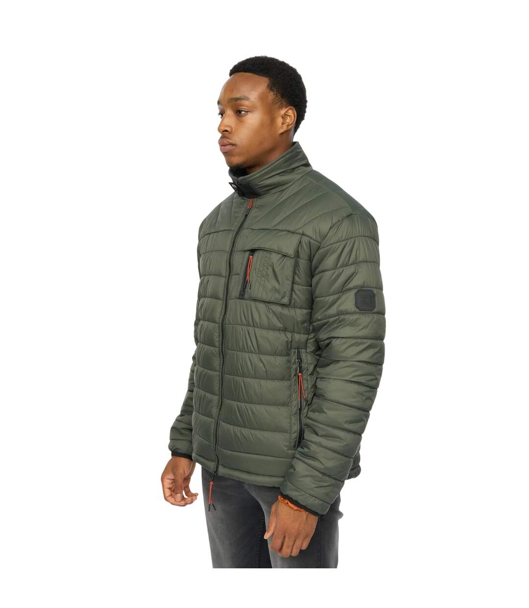 Doudoune Matelassée Carricore Homme Olive Foncé Duck And Cover-4
