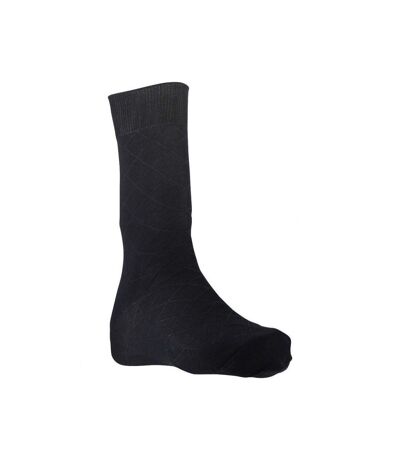 LANDSFORD Chaussettes Homme Fil d'Ecosse LESLOSANGES Noir