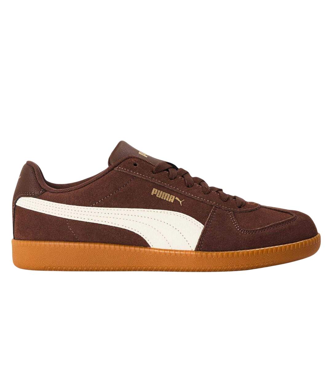 Mens Club Suede Trainers Brown White Gum Puma-1