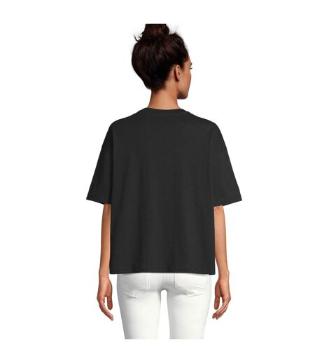 SOLS Womens/Ladies Boxy Oversized T-Shirt (Deep Black)