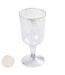 Lot de 6 Verres à Vin Réutilisable Paillettes 18cl Or-2