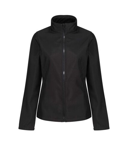 Regatta Standout Womens/Ladies Ablaze Printable Soft Shell Jacket (Black/Black)