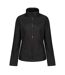 Regatta Standout Womens/Ladies Ablaze Printable Soft Shell Jacket (Black/Black)