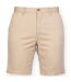 Front Row Womens/Ladies Cotton Rich Stretch Chino Shorts (Stone)