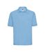 Unisex adult classic polycotton polo shirt sky Russell