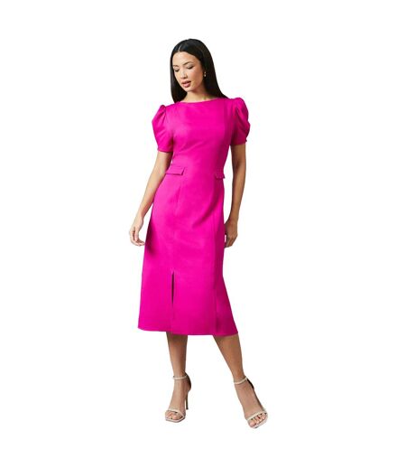 Robe mi-longue femme framboise Principles