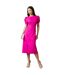 Robe mi-longue femme framboise Principles