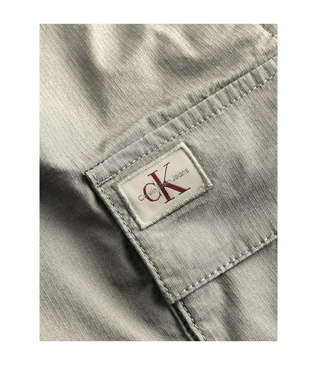 Short À Poches Homme Vert Foncé Marron Calvin Klein-4