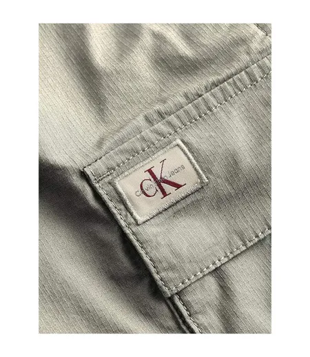 Short À Poches Homme Vert Foncé Marron Calvin Klein
