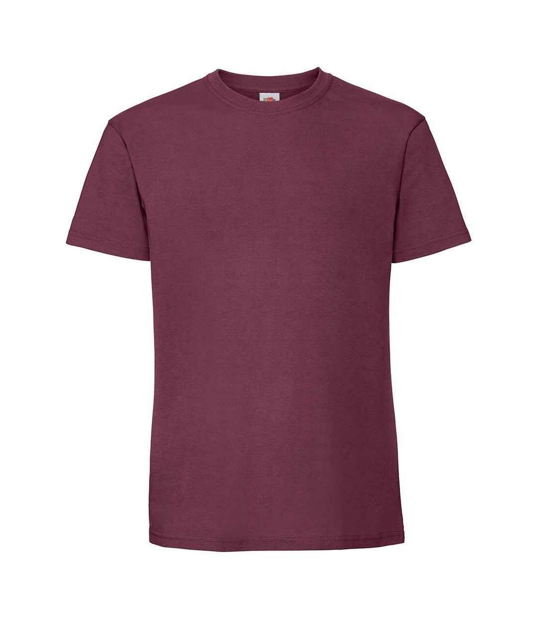 T-shirt Iconic Premium Homme Bordeaux Fruit Of The Loom-1
