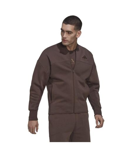 Haut de survêtement studio lounge homme marron Adidas