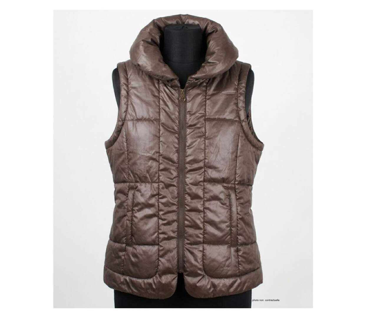 Gilet sans manches AXONE Inspiration Nature - Doudoune matelassée marron confort et style-3