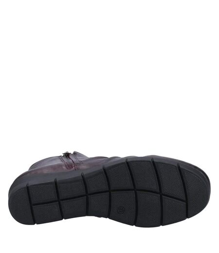 Fleet & Foster Womens/Ladies Plockton Leather Ankle Boots (Bordeaux) - UTFS9660