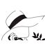Déco Murale Encadrée en Métal Chapeau 80cm Noir-2