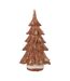 Sapin Déco en Résine Imitation Bois 37cm Marron-1