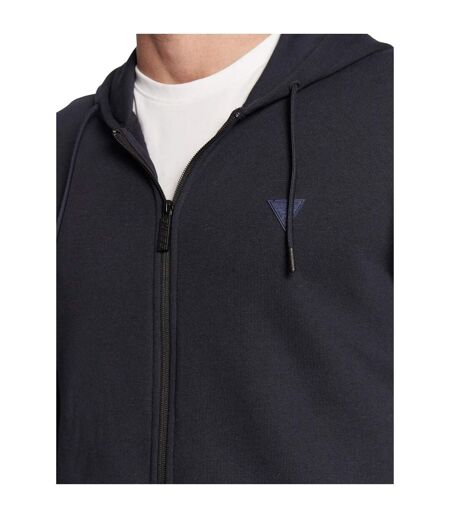 Veste À Capuche Homme Bleu Marine Guess
