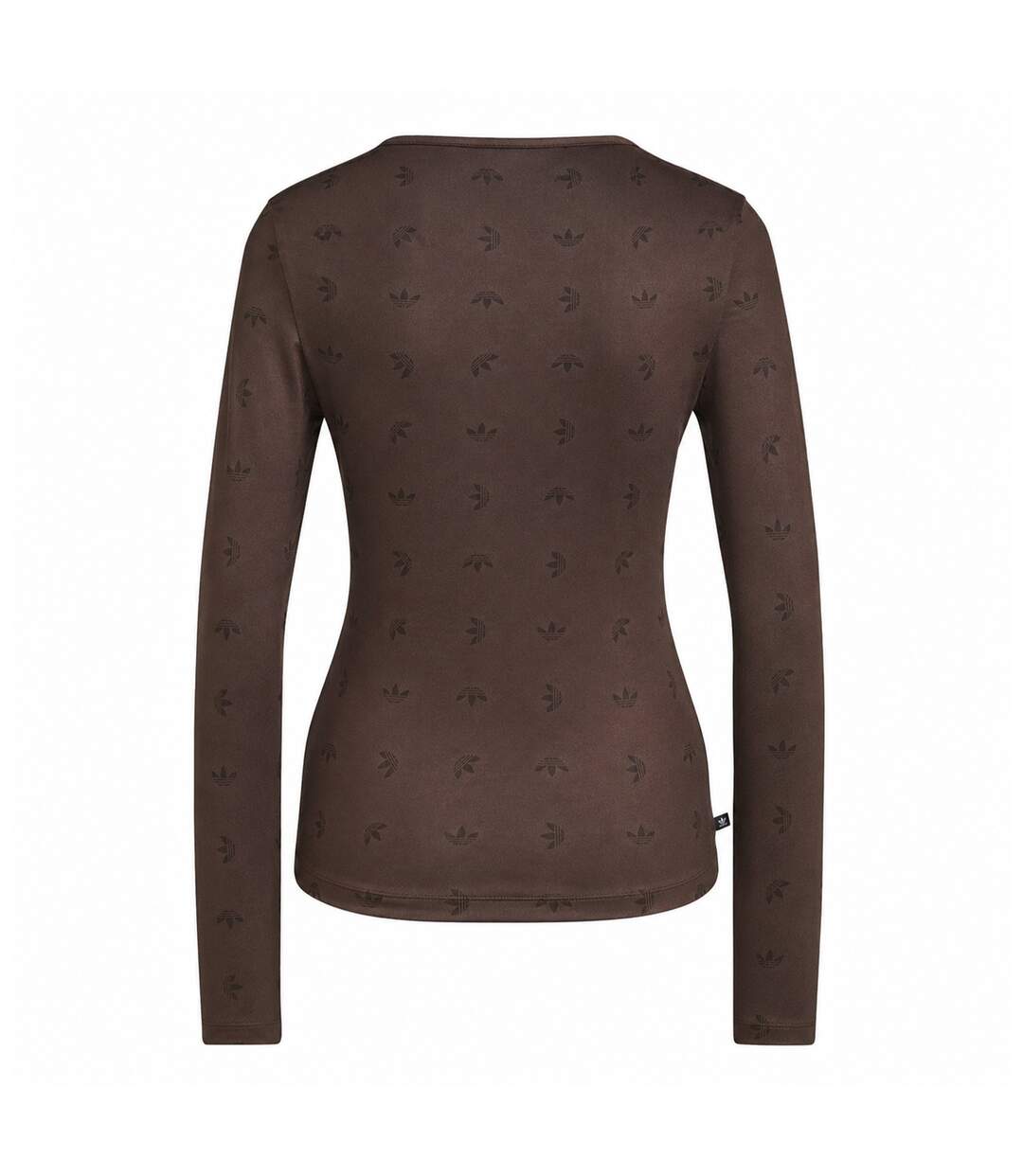 Womens/ladies Trefoil All-over Print Base Layer Top Brown Adidas-2