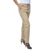 Pantalon femme de couleur beige - Coupe slim et taille haute-3