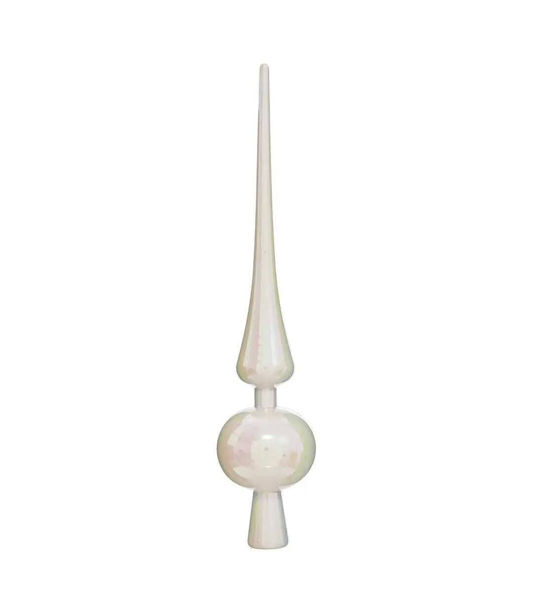 Cimier 1 Boule pour Sapin Maison 28cm Blanc-1