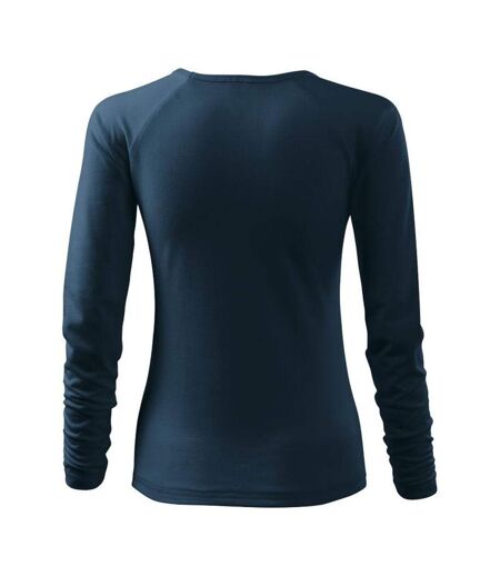 T-shirt Manches Longues Elegance Femme Bleu Marine Foncé Malfini