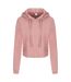 Sweat Court À Capuche Girlie Femme Vieux Rose AWDis-1