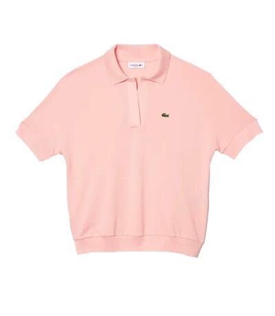 Polo fluid femme rose Lacoste