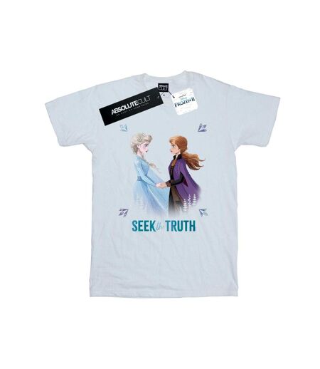 Disney - T-shirt FROZEN ELSA AND ANNA SEEK THE TRUTH - Femme (Blanc) - UTBI24369